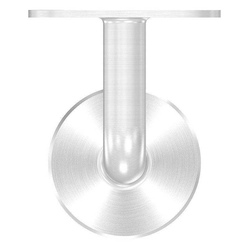 Handrail holder for glass, handrail connection plate flat, AISI316