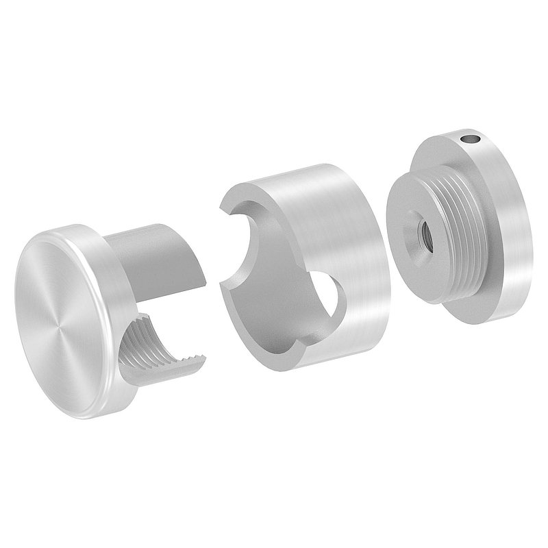 Brenk, support de base pour barreaux Ø 16mm, V2A