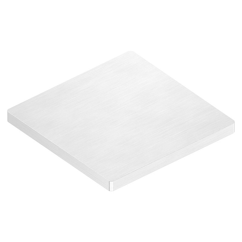 Plaque d'ancrage, 80x80x6mm, avec ponçage longitudinal, V2A