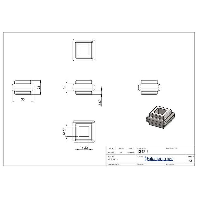 Decorative sleeve 38x22mm