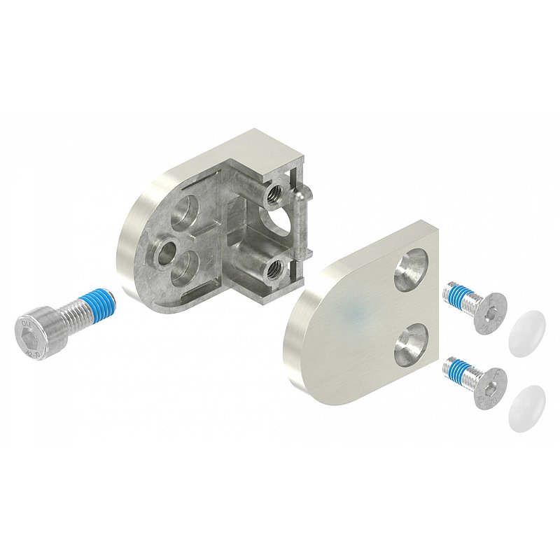 Pince à verre modèle 30, jonction: droite, aspect inox