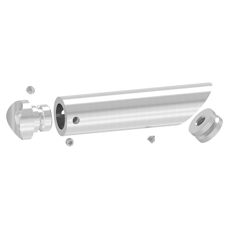 Angled tube spacer, for tube connection 33.7 mm, AISI304