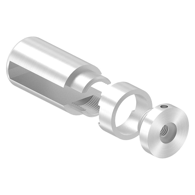 Brenk base holder for flat bars 50x10mm, AISI304