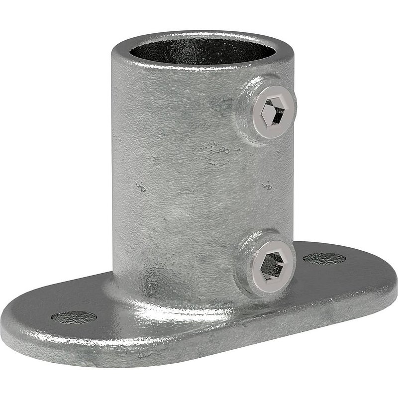 Support mural avec 2 trous de fixation, pour tube Ø 48,3mm