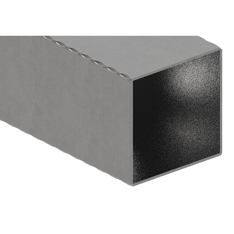 Tube carré 120x120x3,0mm, L : 6000mm, martelé