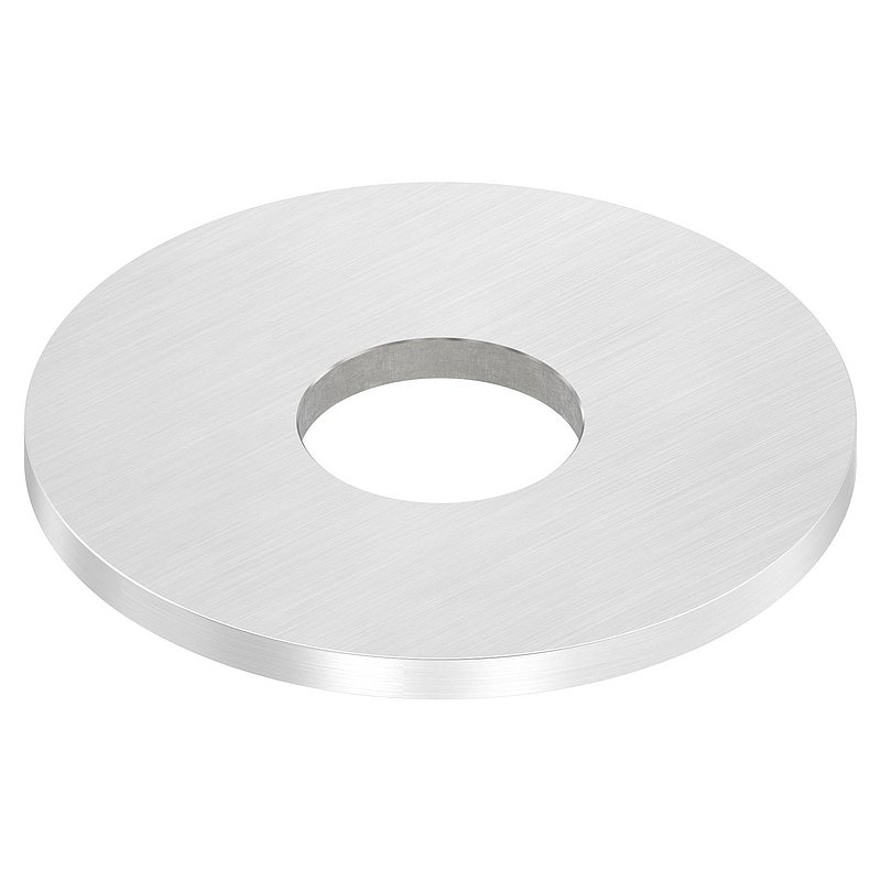 Ankerplatte Ø 100x6mm, mit Längsschliff, V2A