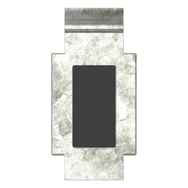 Plaque de sécurité pour modèle 14 , zinc brut