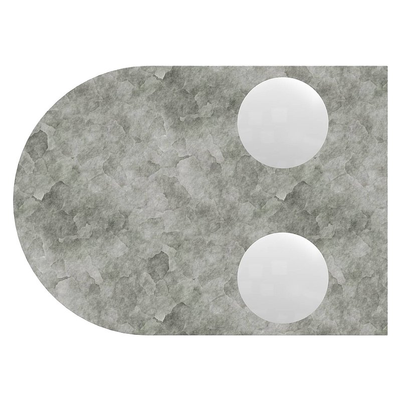 Glasklemme Mod. 30, Anschluss: 33,7mm, Zink roh