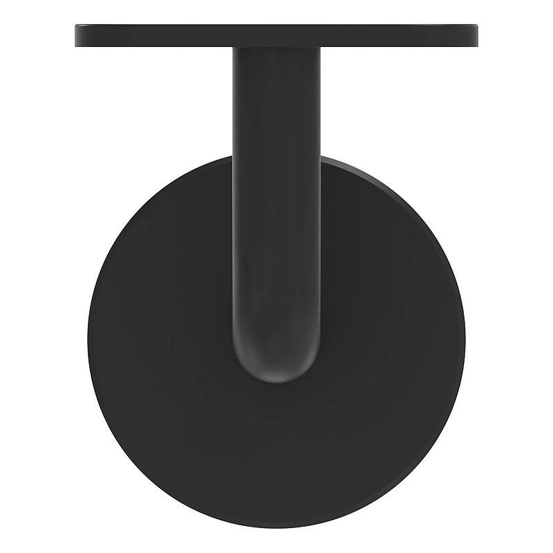 Handlaufhalter mit flacher Platte, (Ronde und Bügel verschweißt), V2A in RAL 9005 beschichtet