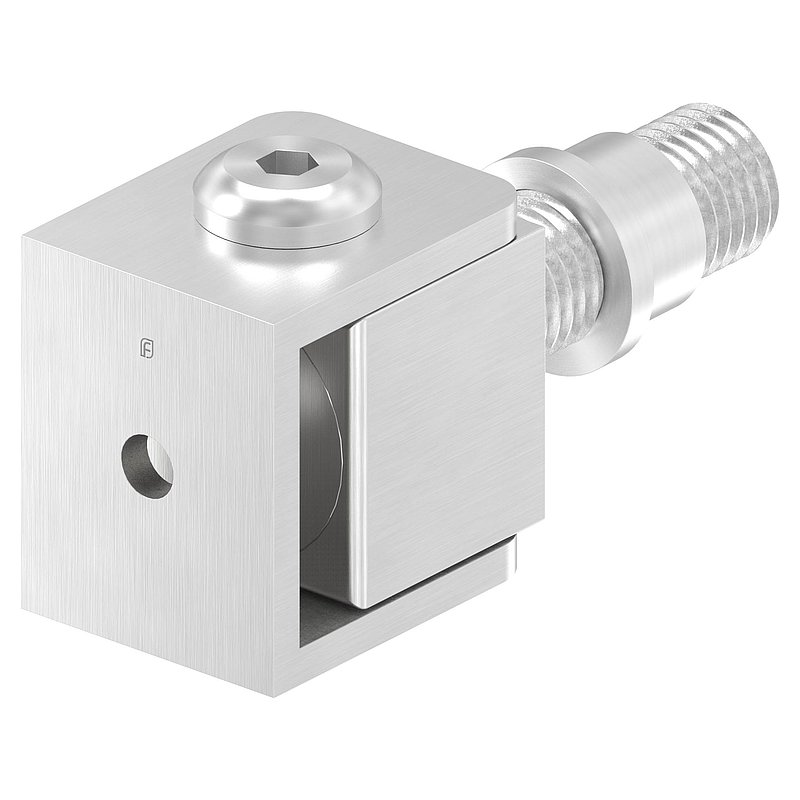 Gond à visser ajustable avec douille taraudée M24, V2A