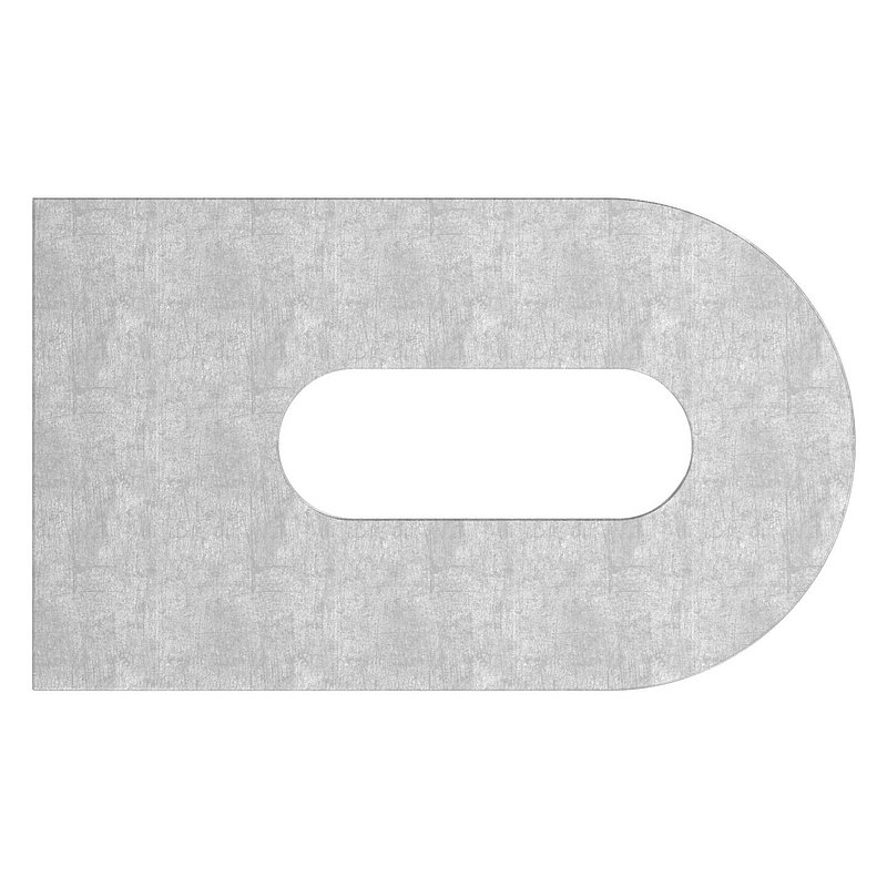 Languette à souder, 50x30x6mm, surface 3c mate V2A