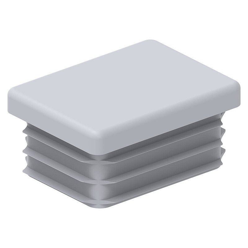Bouchon plastique pour tube rectangle 40x30mm
