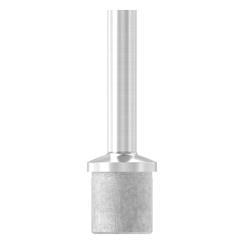 Rohrabschlussstopfen mit Stift für Rohr 33,7x2,0mm, V2A