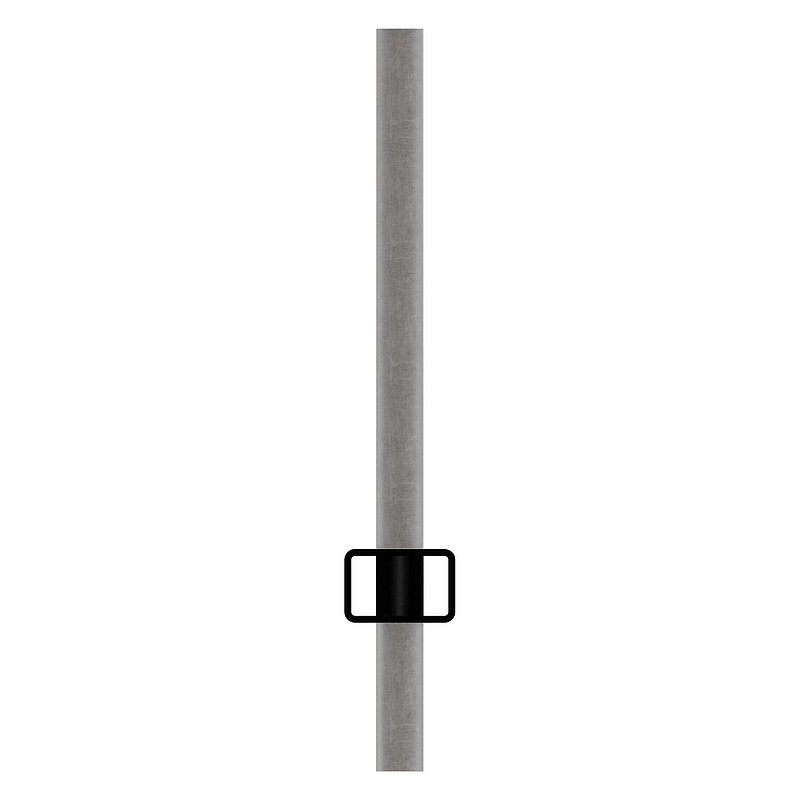 Rectangular tube 30x20x2mm, perforated for Ø 12mm , centre-centre distance 132mm, L: 3000mm