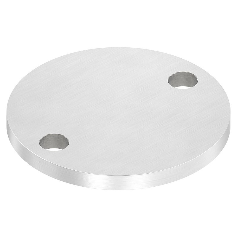 Ankerplatte Ø 100x8mm, mit Längsschliff, V2A