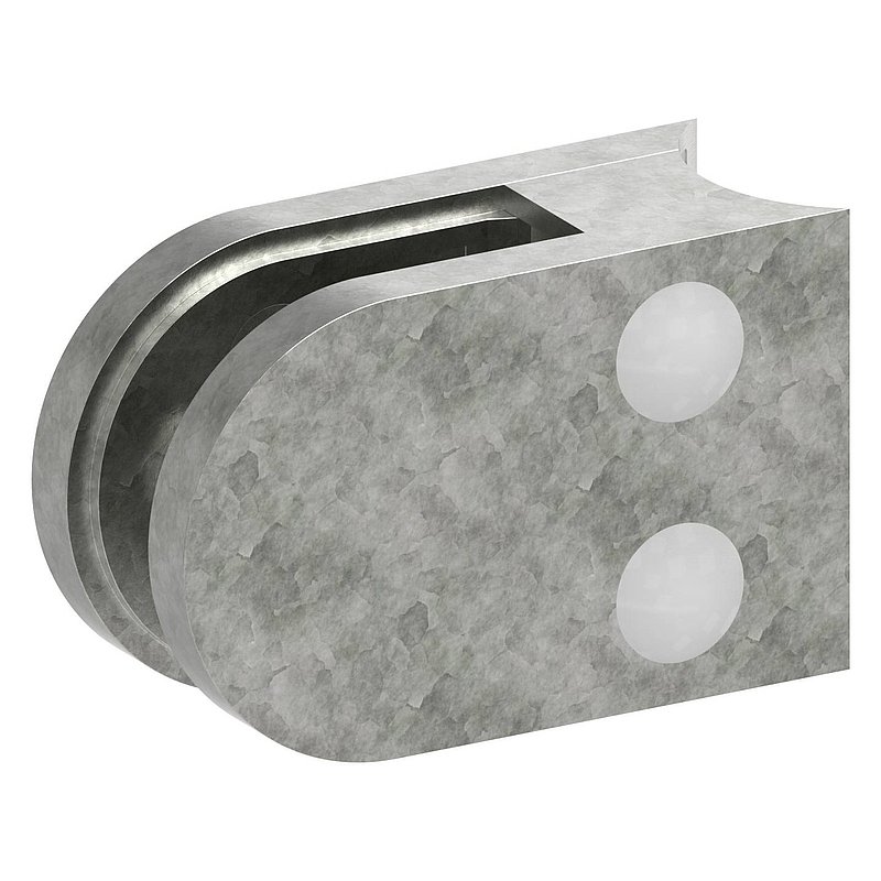 Glasklemme Mod. 12, Anschluss: 33,7mm, Zink roh