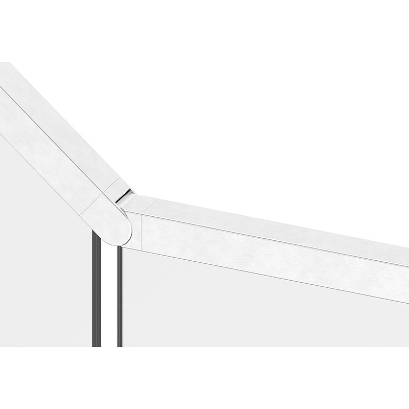 Verbinder flexibel für Quadratnutrohr 40x40mm, V4A