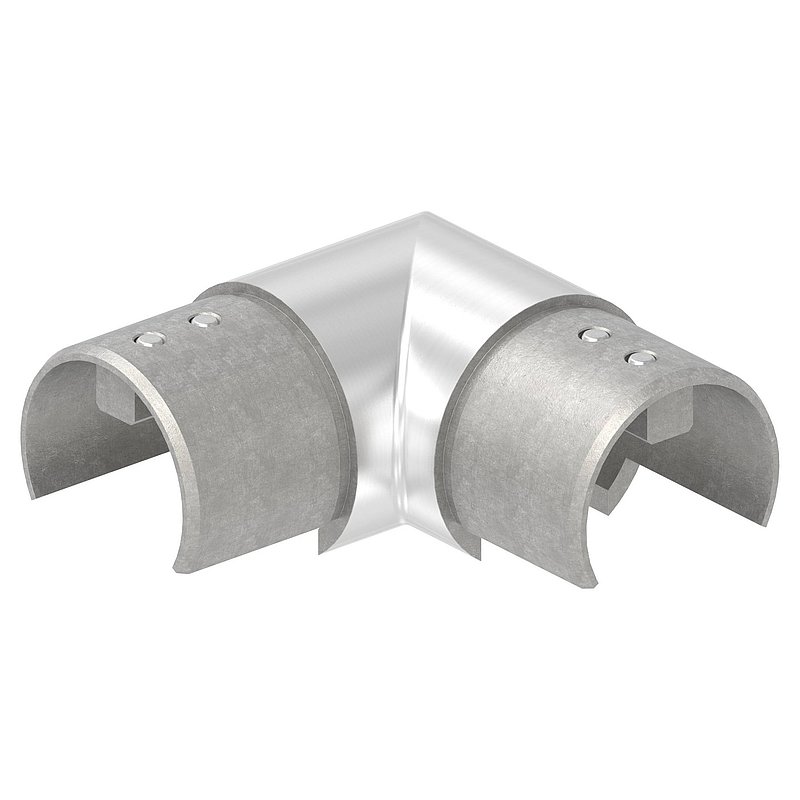 Horizontal corner bend, for 48.3 mm, AISI304, gradient corner
