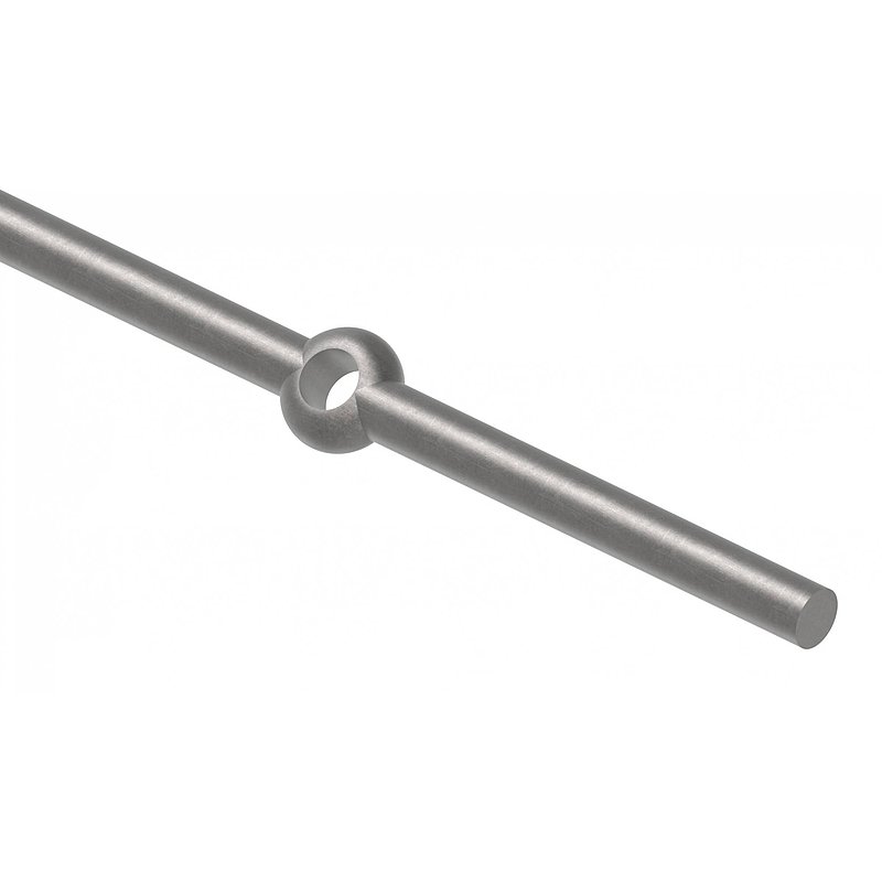 Perforated strip S235JR, 14mm, hole spacing 124mm, 2000mm