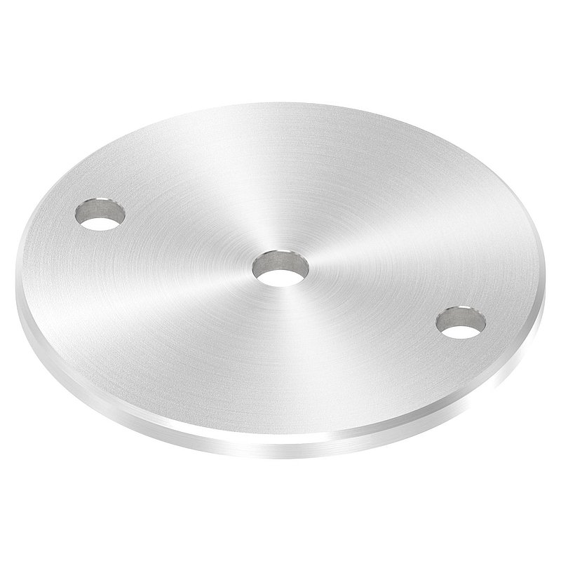 Ankerplatte Ø 120x6mm, mit Rundschliff und Fase, V2A