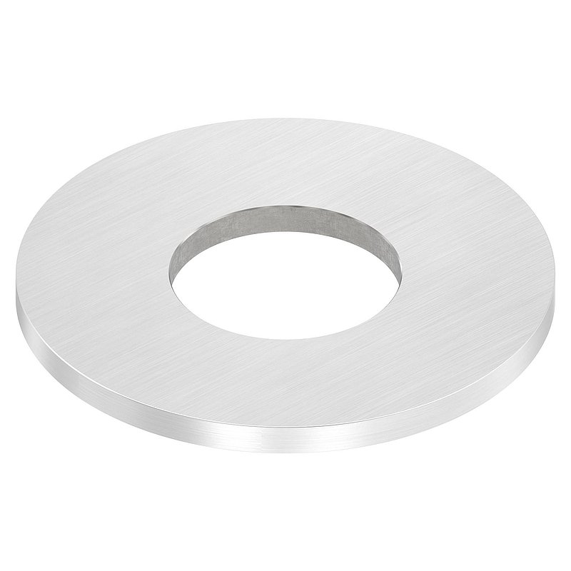 Ankerplatte Ø 100x6mm, mit Längsschliff, V2A