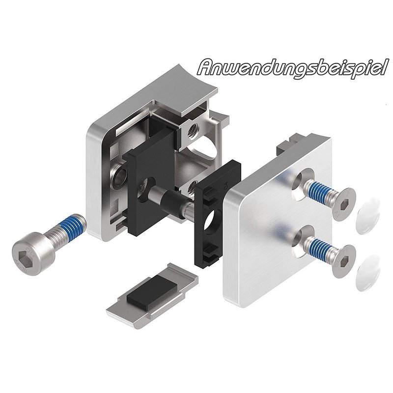 Glasklemme Mod. 31, Anschluss: 60,3mm, V4A