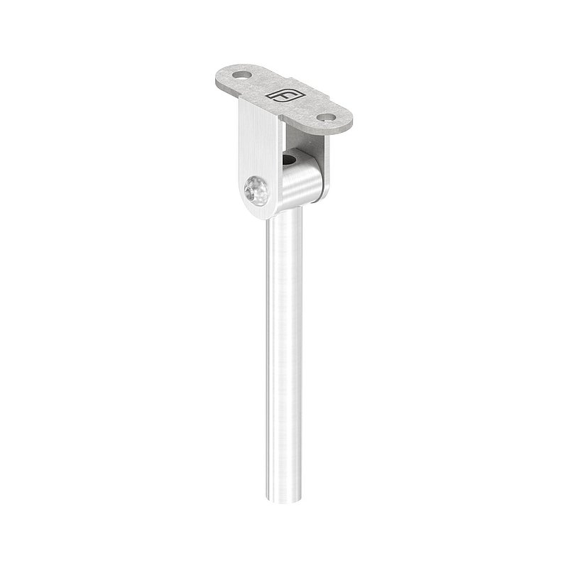 Stift mit Anschlussplatte und Gelenk für LED-Handlauf, V2A