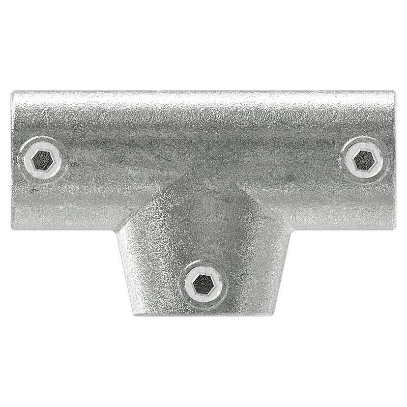 T-Stück lang, schräg, variabel, für Rohr Ø 48,3mm