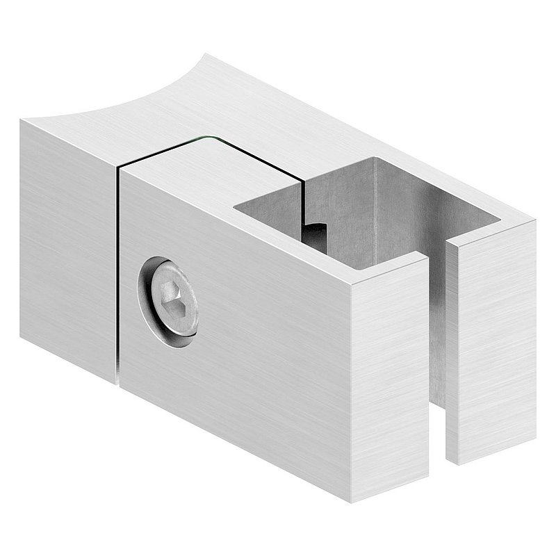 Support pour profilé de serrage 20x20mm, jonction: Ø 42,4mm, V2A