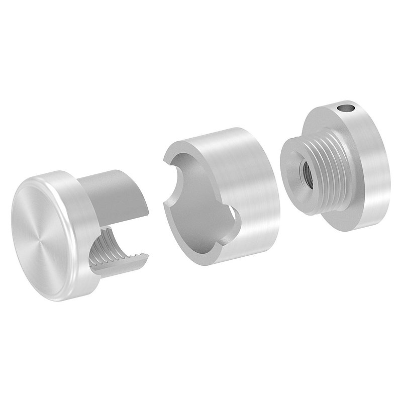 Brenk, support de base pour barreaux Ø 10mm, ALU