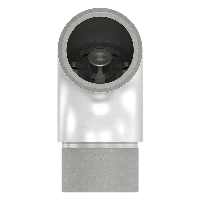 Coude réglable creux pour passage de câbles, pour tube 42,4, ép. 2,0mm, V2A