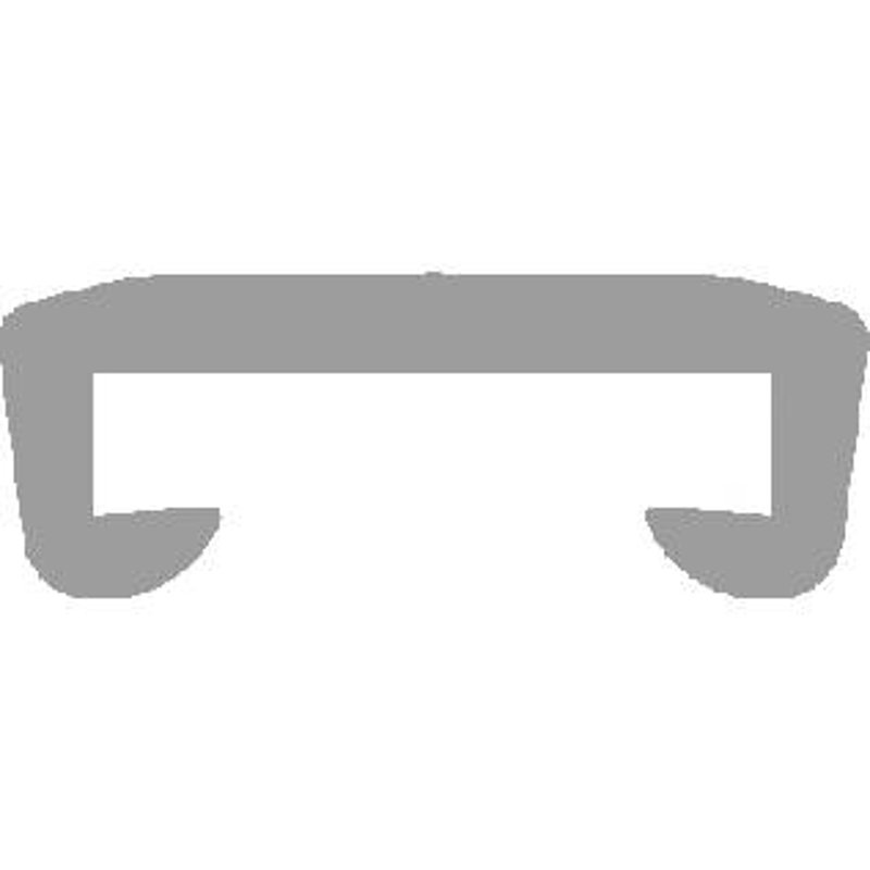 Kunststoffhandlauf für 40x8mm, verkehrsgrau
