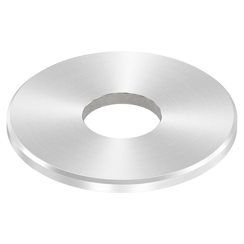 Ankerplatte Ø 100x6mm, mit Rundschliff und Fase, V2A