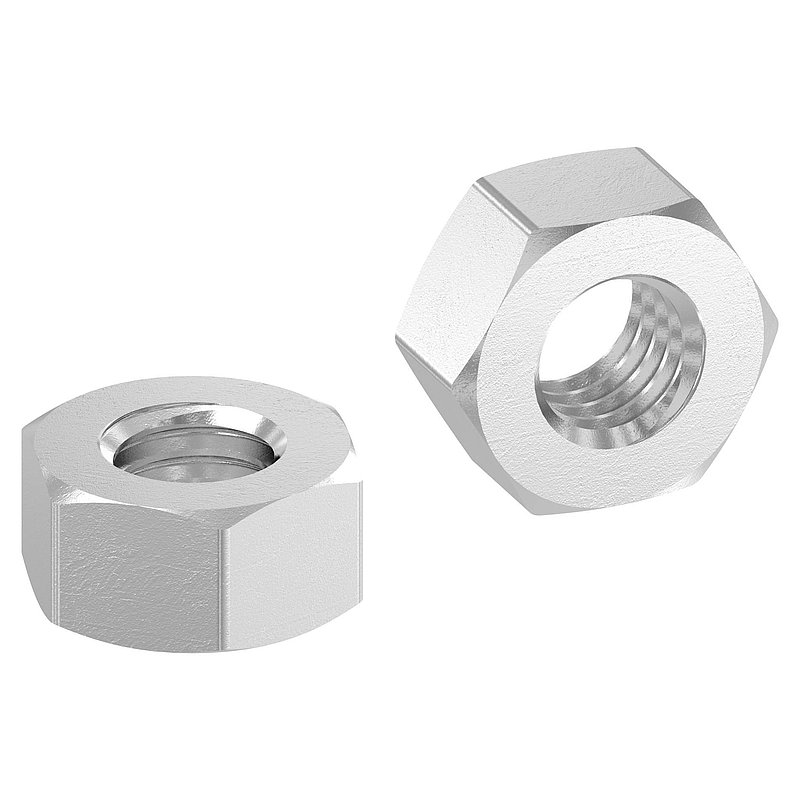 Hexagon nut M6 with left-hand thread, DIN 934, AISI304