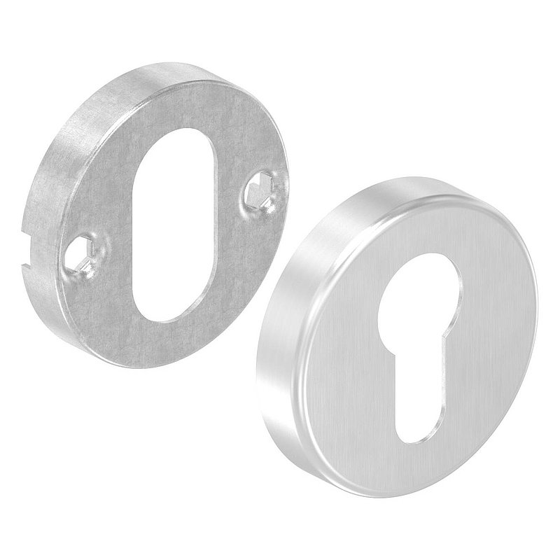 Rosace pour cylindre de porte, paire, V2A