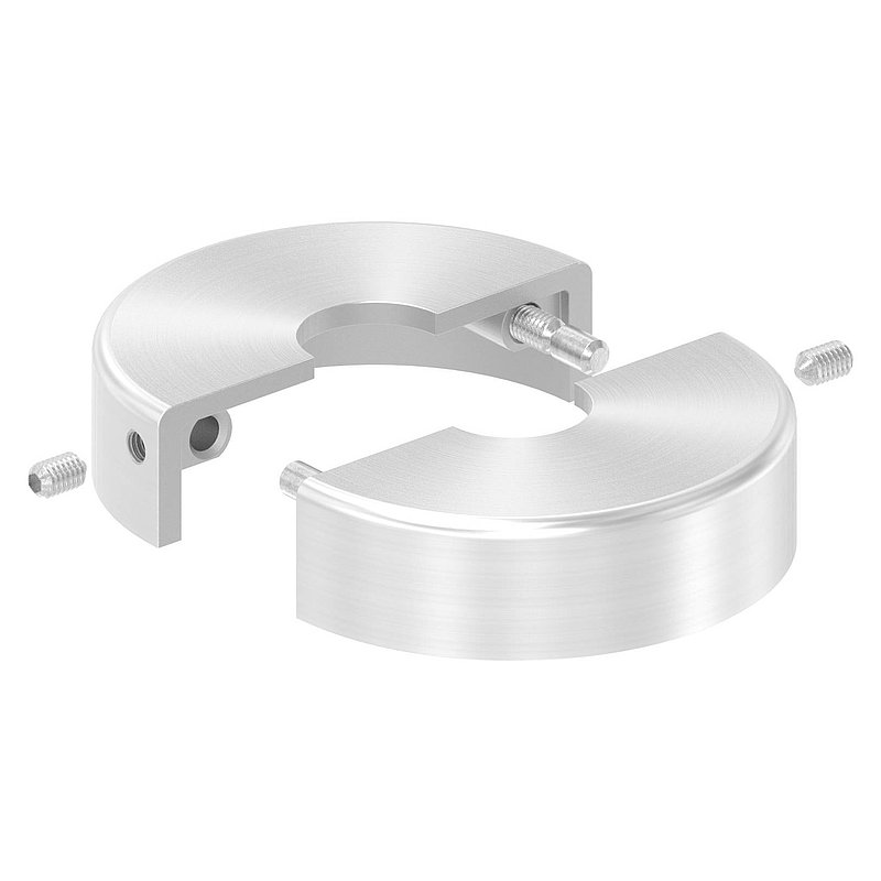 Rosace de recouvrement, 45x12mm, perçage Ø 12.5mm, en deux parties, V2A