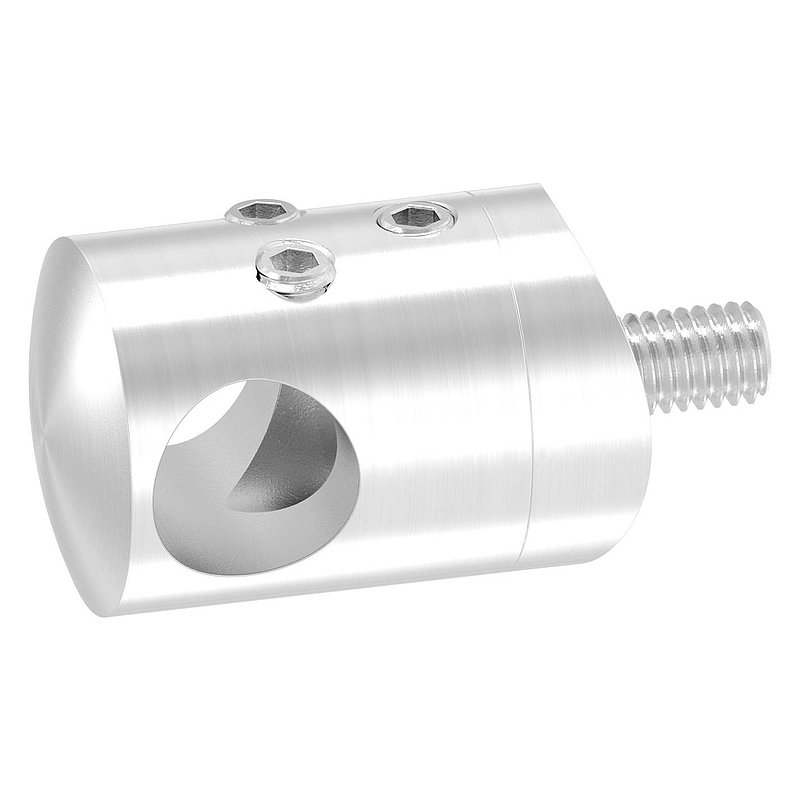 Querstabhalter zum Stoßen, für 42,4mm Rohr, 12,2mm Bohrung, V2A