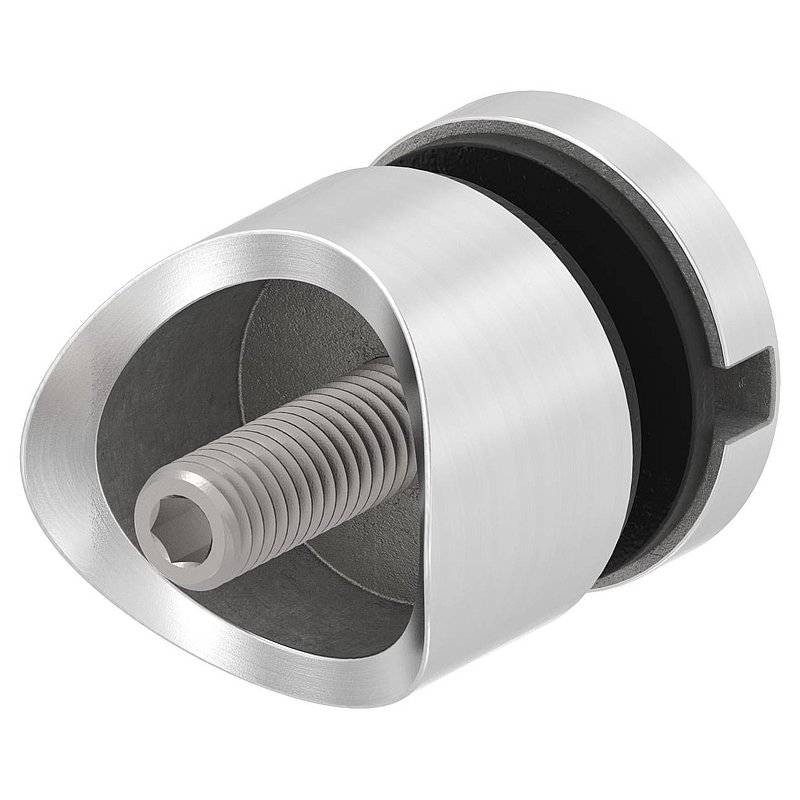 Glass point holder 30mm, connection: 33.7mm, AISI304