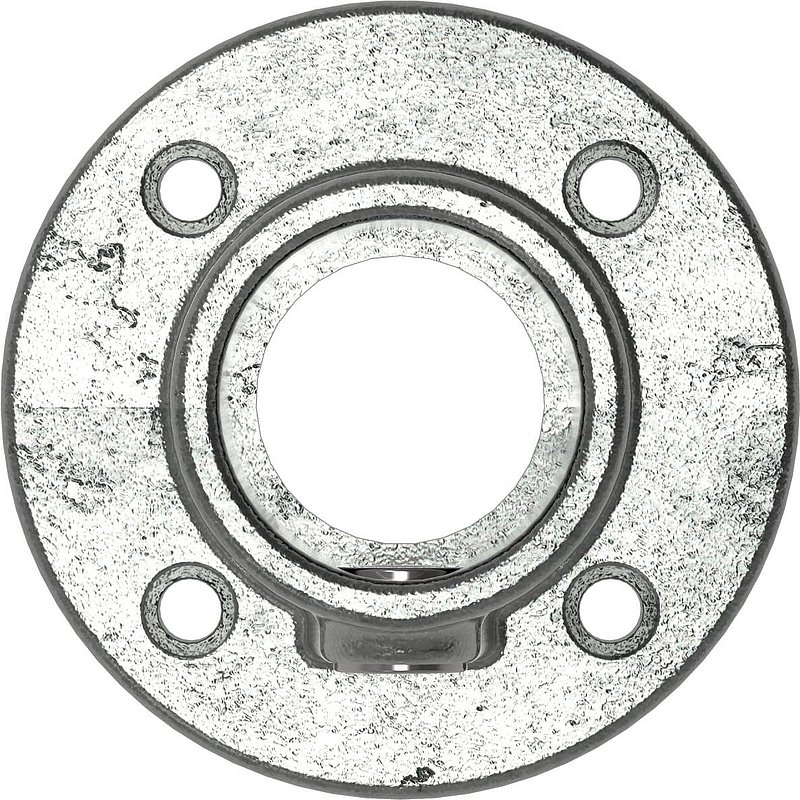 Support mural avec 4 trous de fixation, pour tube Ø 42,4mm