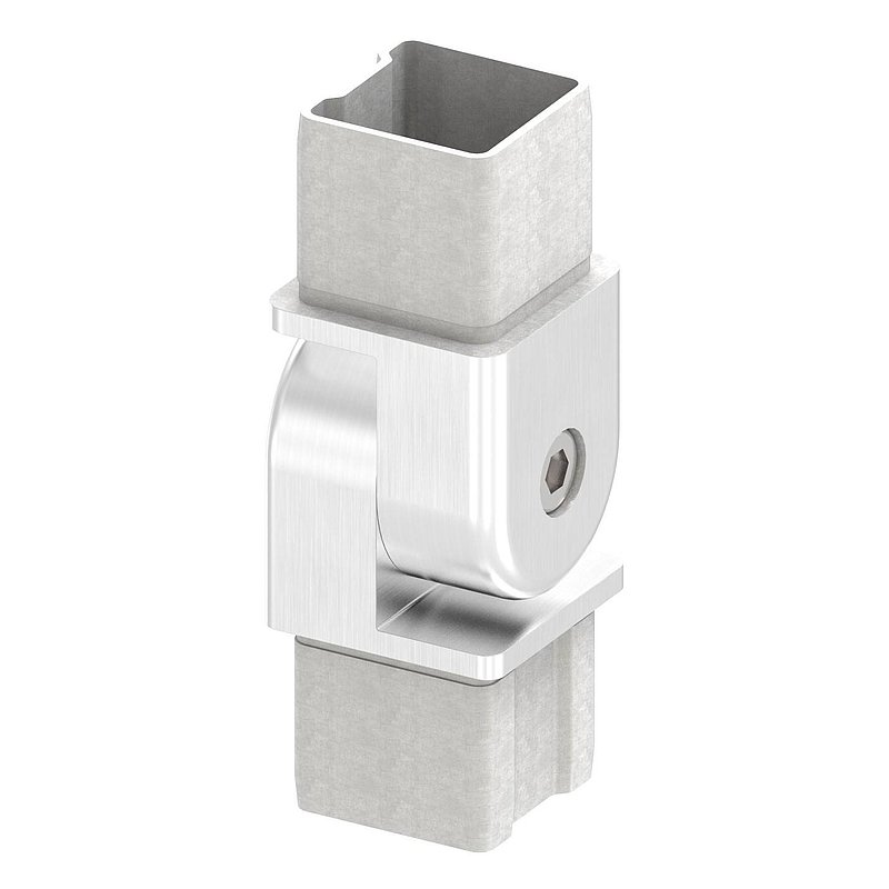 Raccord articulé pour tube 40x40x3,0mm, V4A