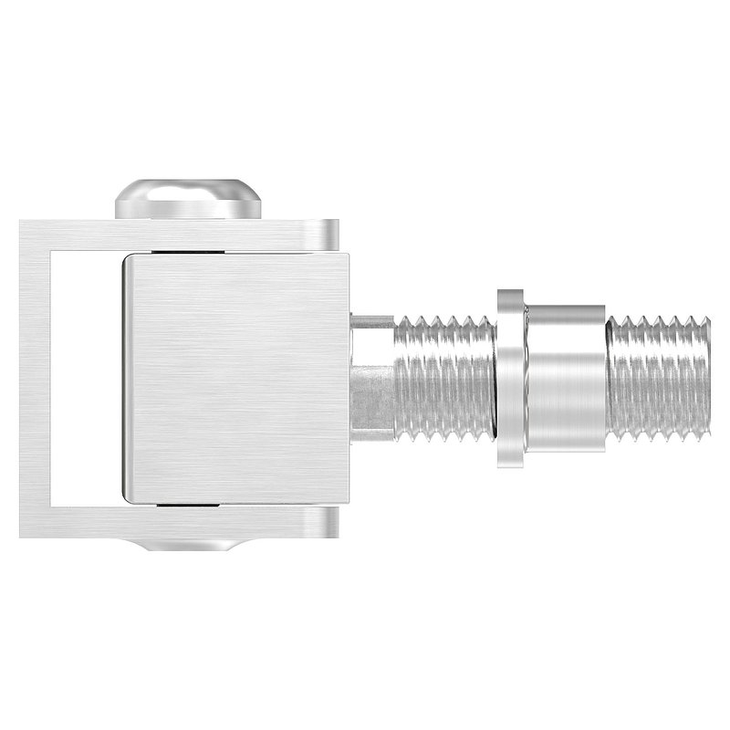 Gond à visser ajustable avec douille taraudée M24, V2A