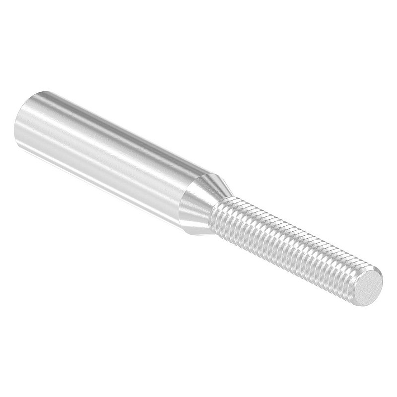 Threaded terminal for rope 6mm, AISI304