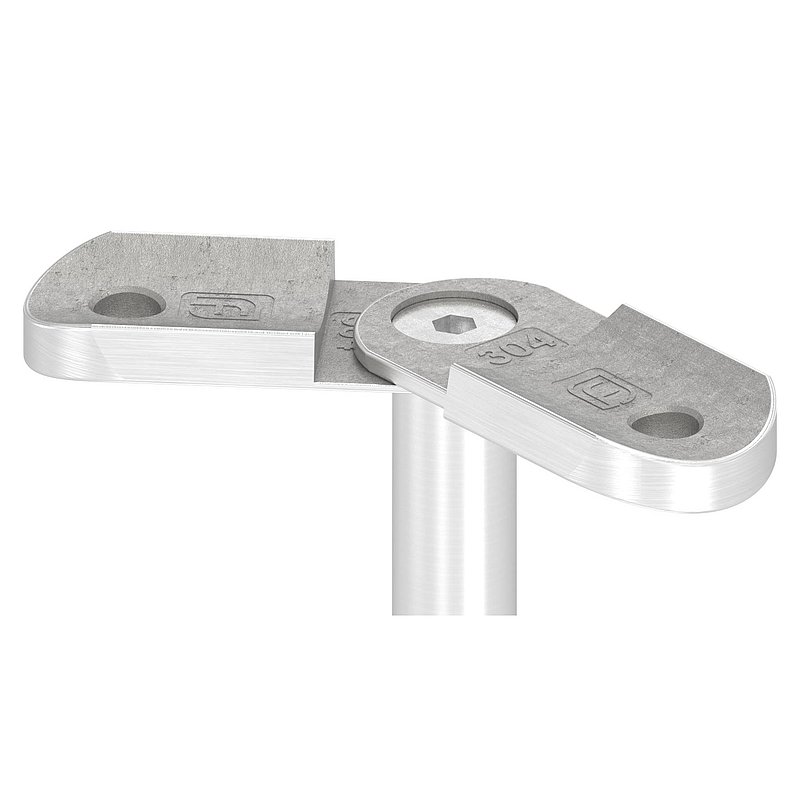 Handlaufanschlussplatte verstellbar, 42,4mm, V2A