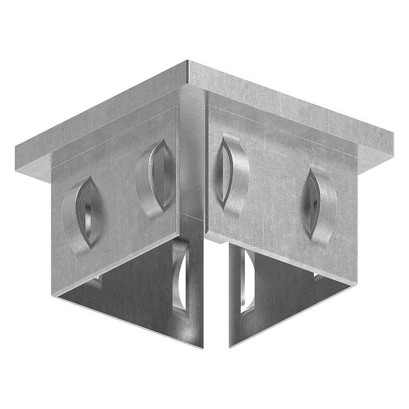 Bouchon en acier, pour tube carré 50x50mm