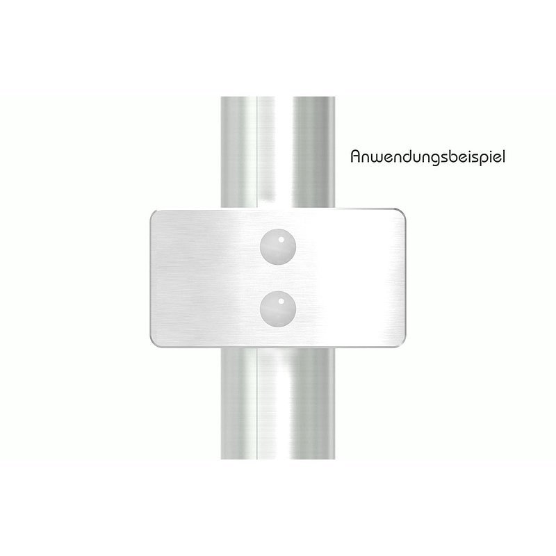 Privacy screen centre glass clamp mod. 26, AISI304