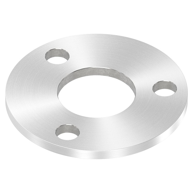 Anchor plate Ø 100x6mm, with round grinding, AISI304