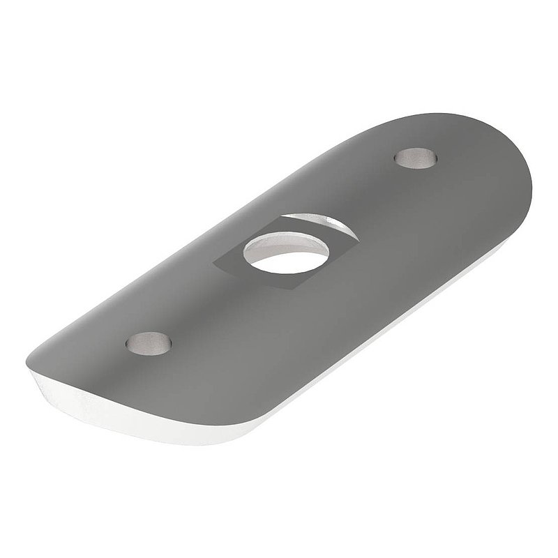 Handlaufanschlussplatte, 33,7mm, zum Vernieten, V2A