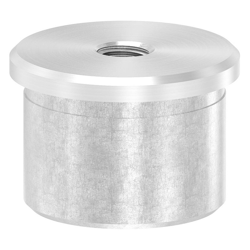 Bouchon pour extrémité de tube à coller avec M8, pour tube 33,7x2,0mm, V2A
