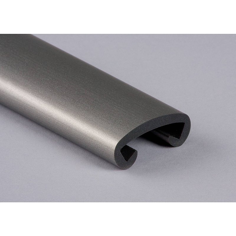 Kunststoffhandlauf für 40x8mm, graualuminium