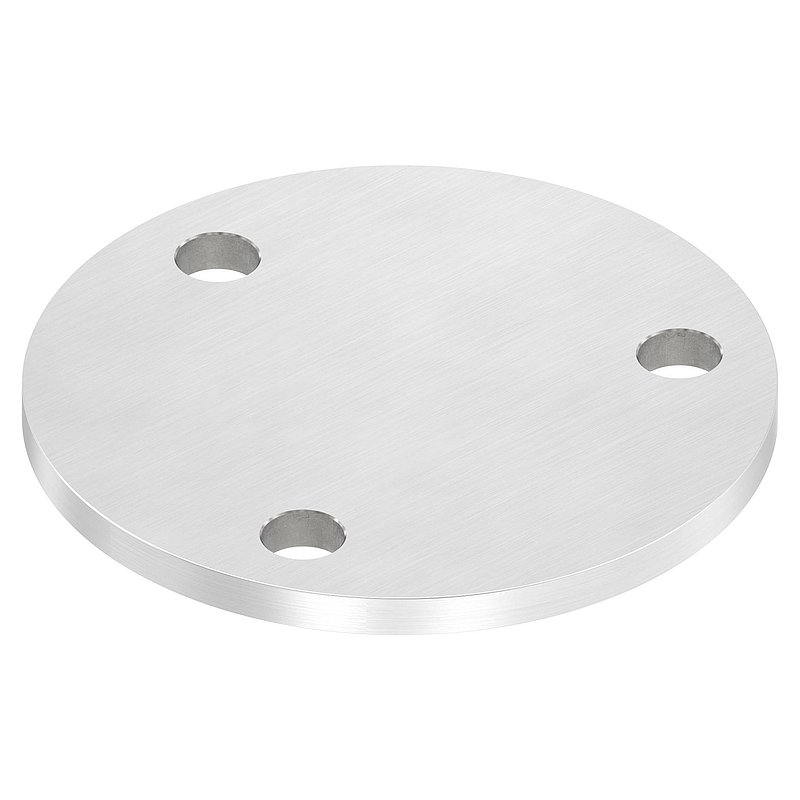 Ankerplatte Ø 100x6mm, mit Längsschliff, V4A